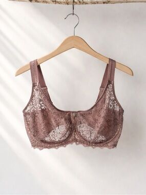 Empreinte Nude Lace Underwire Bra Full Coverage 30G Supportive Wide Strap